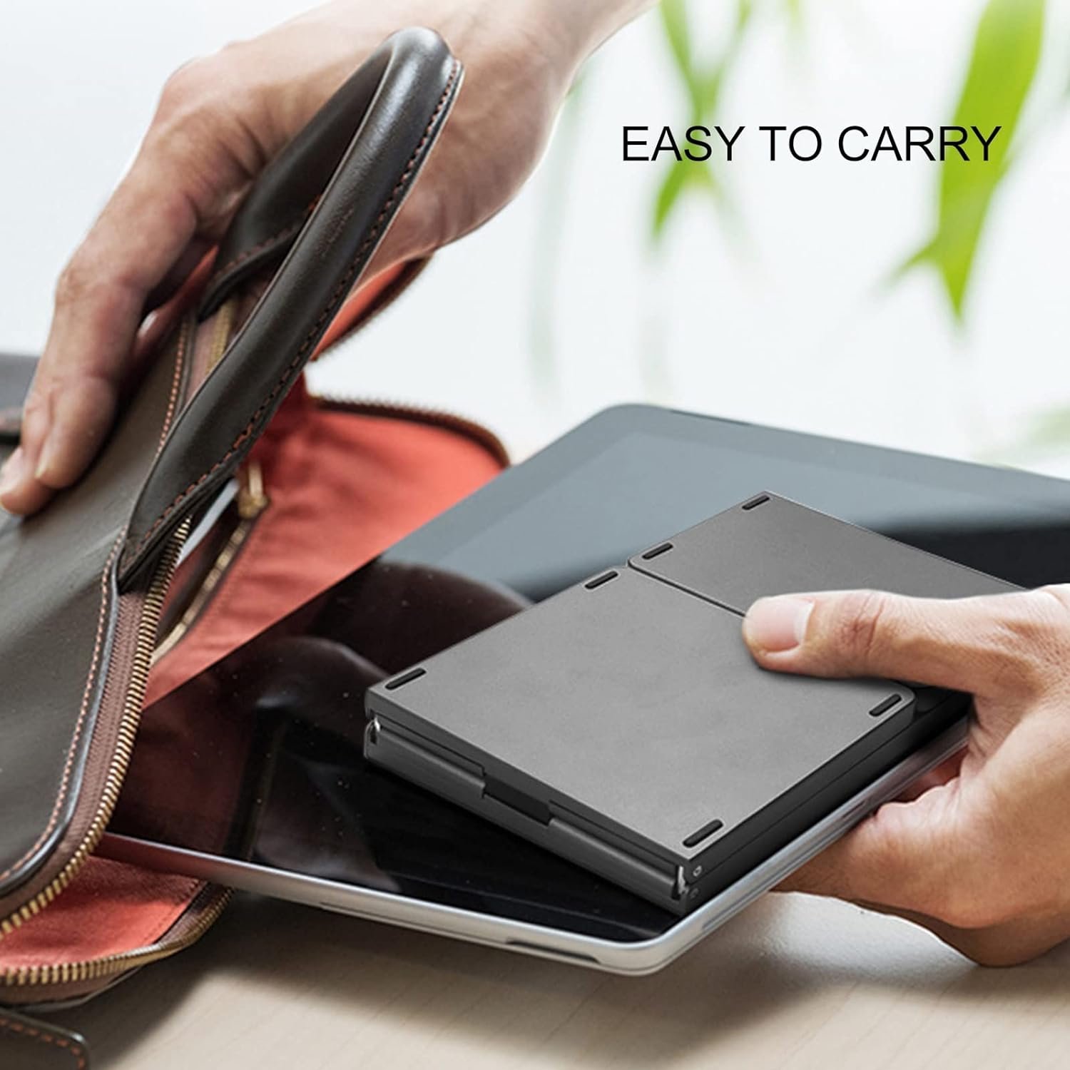 Bluetooth Wireless Rechargeble Folding Keyboard with Touch Pad 64 Keys USB C Charging - Image 8