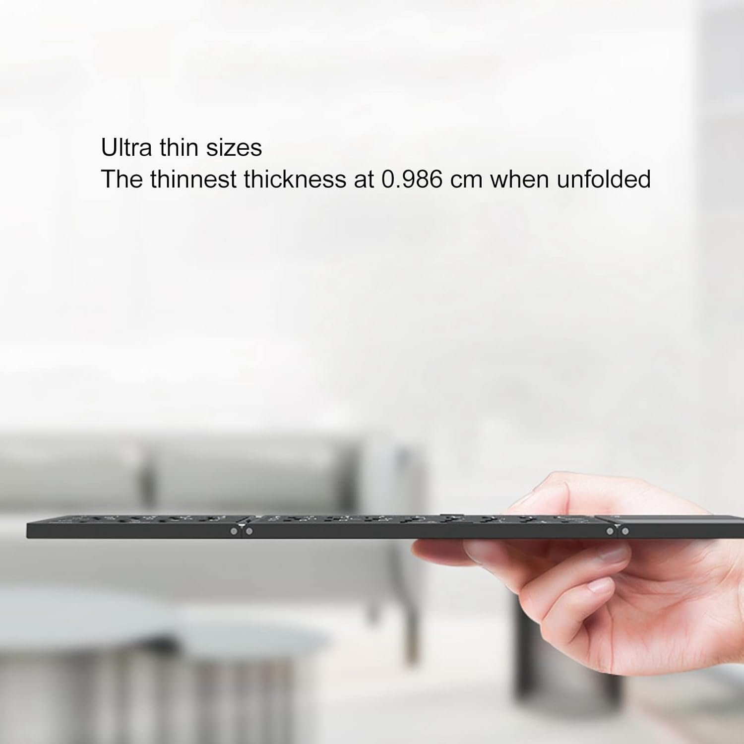 Bluetooth Wireless Rechargeble Folding Keyboard with Touch Pad 64 Keys USB C Charging - Image 5