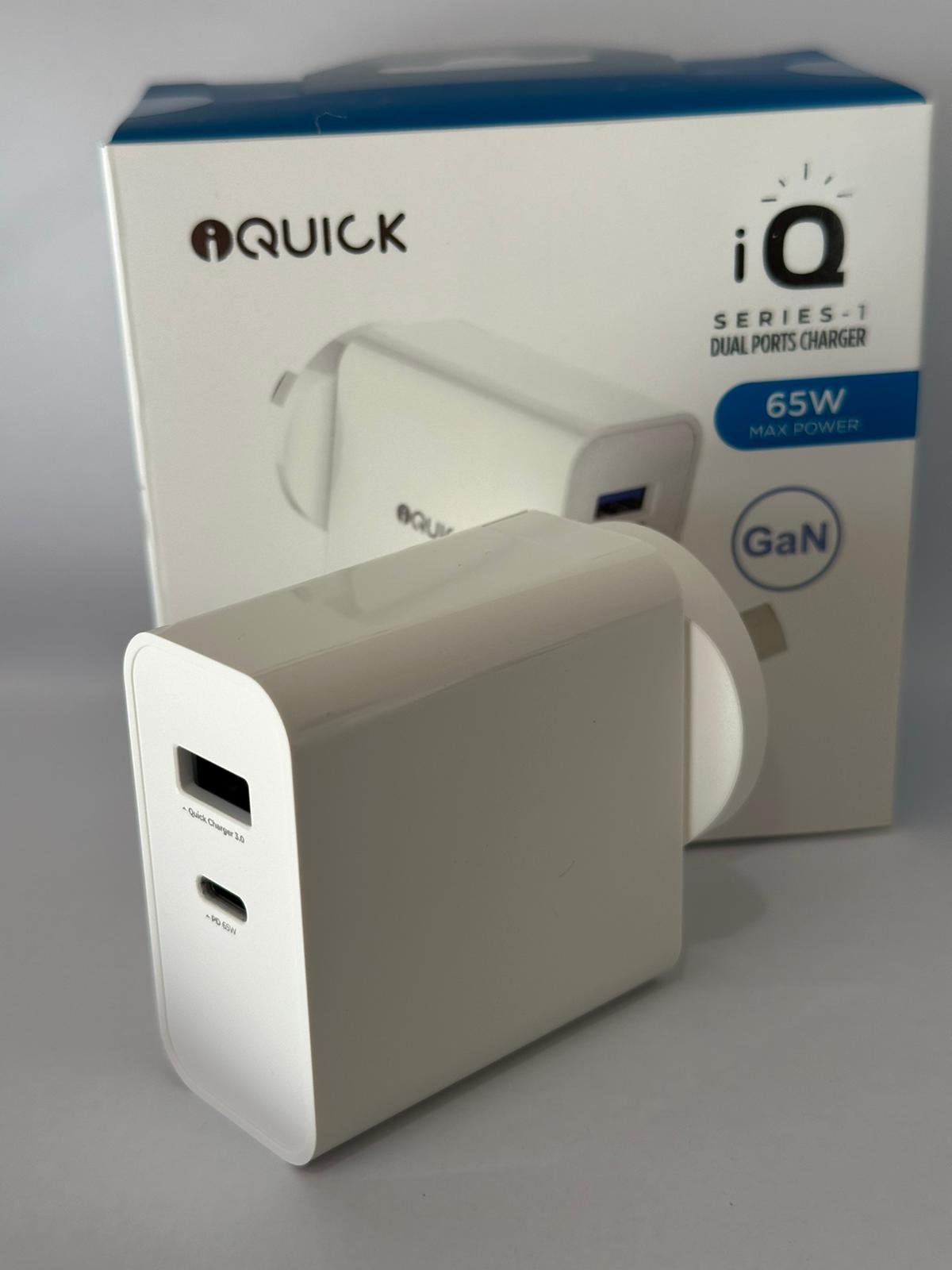 iQuick GaN 65W PD3.0+QC3.0 Fast Charging Adapter for iPhone and Android 1PD Type C QC 3.0 Port - Image 7