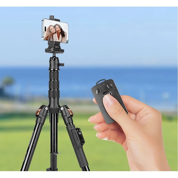 YUNTENG VCT-180 Portable Multipurpose Selfie Foldable Tripod Stand (35cm-174cm) for Phone Camera Selfie with Remote - Image 4