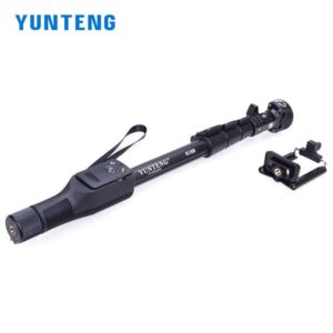 YUNTENG YT-0188 Extendable Handheld Tripod Monopod Adapter Self Held with Phone Clip   Bluetooth Shutter